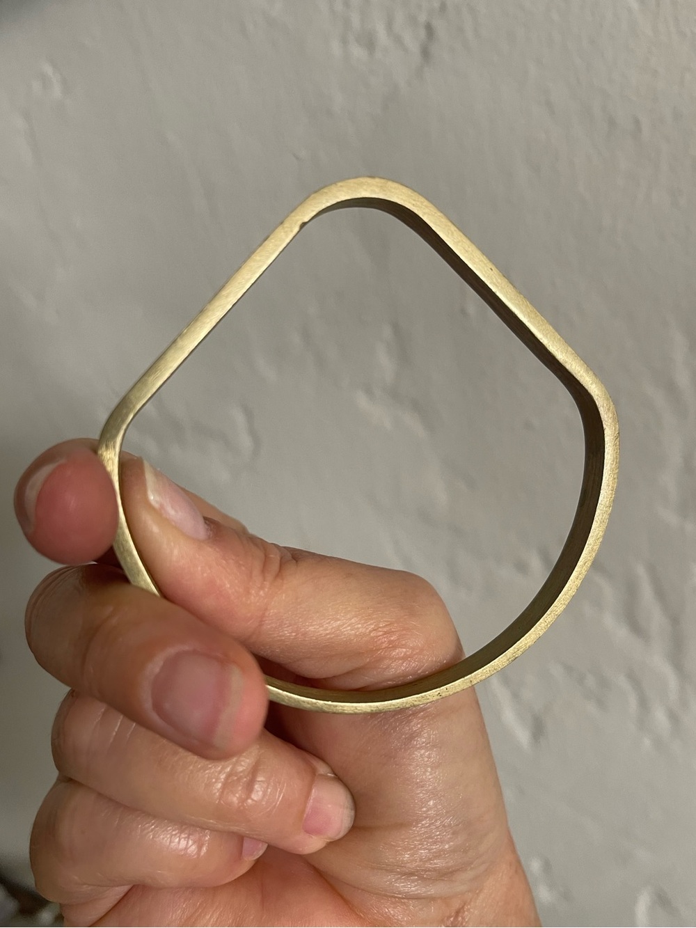 Contemporary Solid Brass Bangle